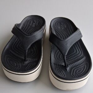 Black Platform Flip Flops